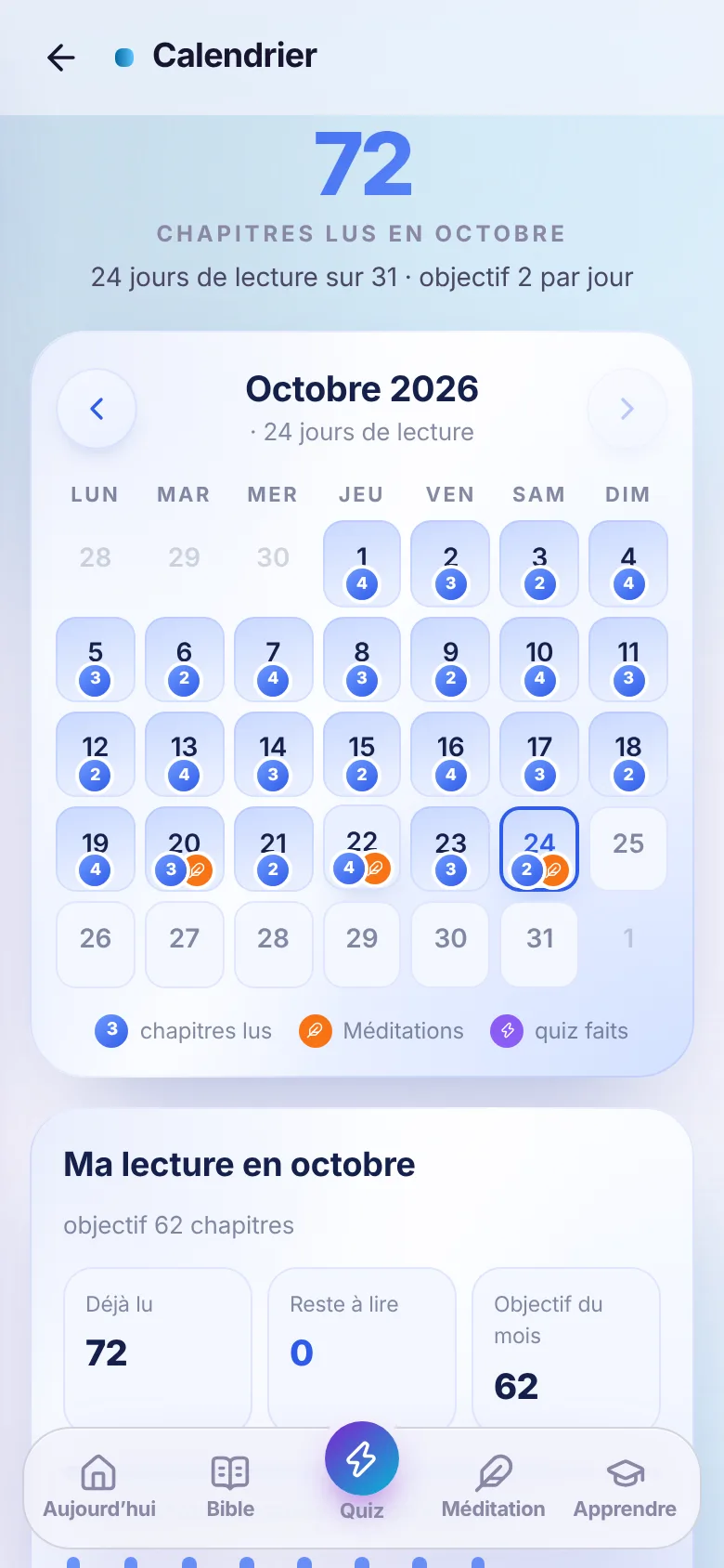 Bible Academy: Plan de lecture
