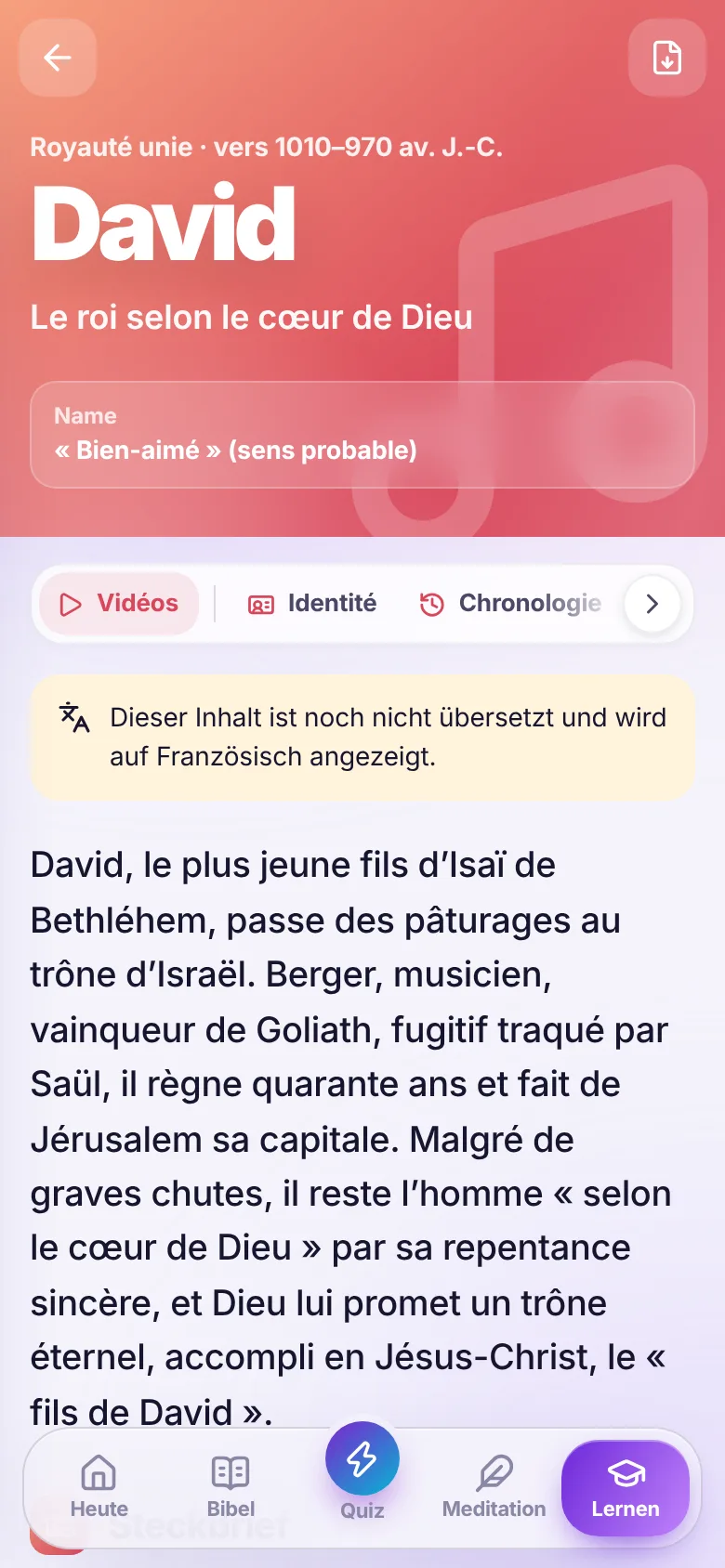 Bible Academy: Personen