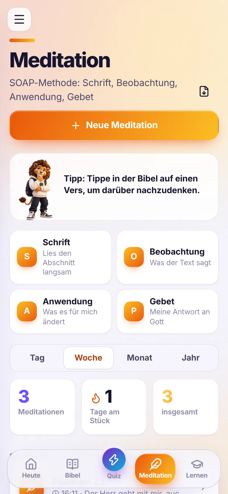 Bible Academy: Meditation