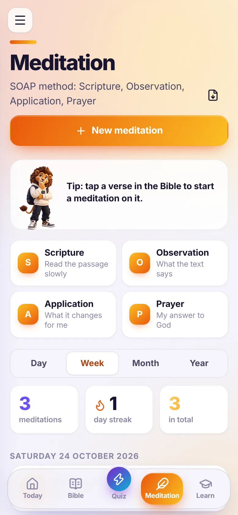 Bible Academy: Meditation