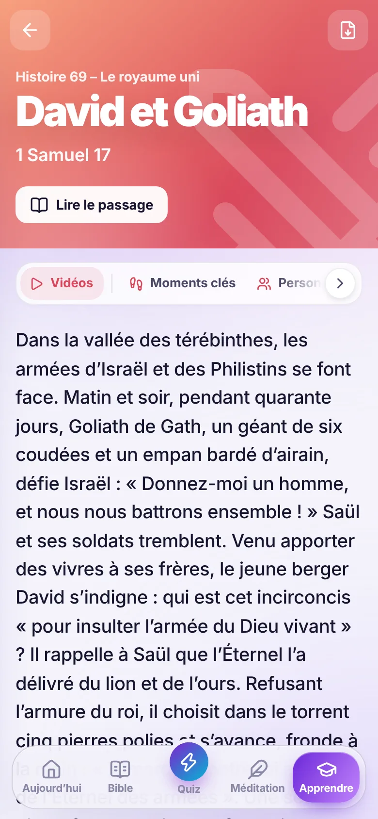 Bible Academy: Histoires